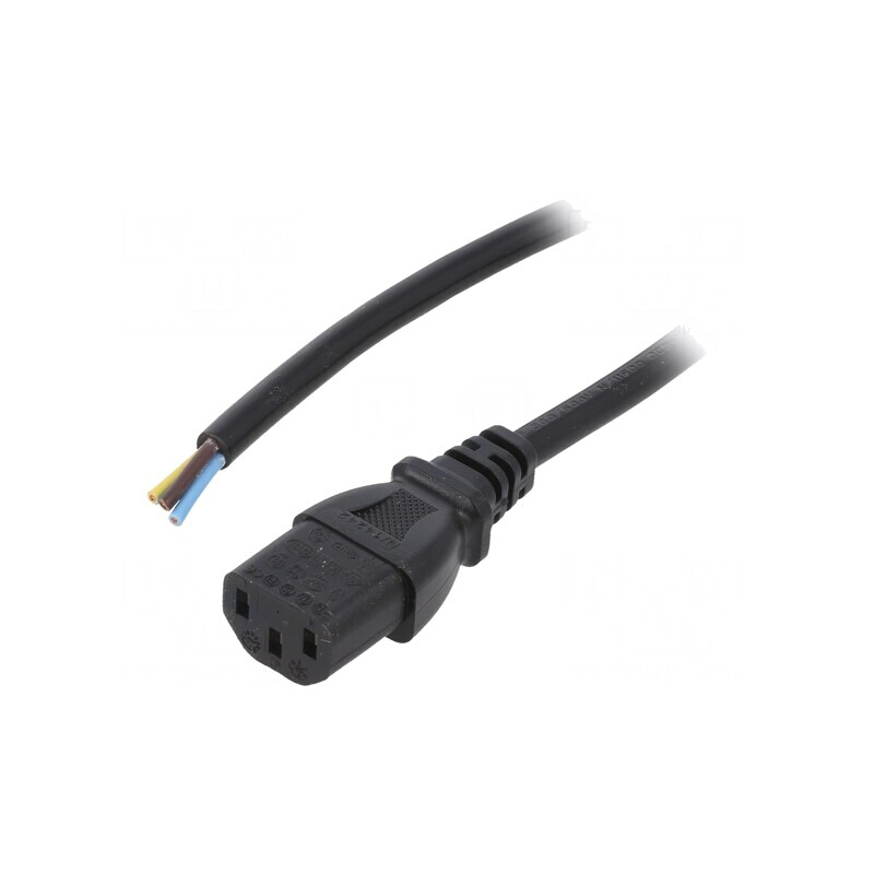 Cablu Alimentare IEC C13 5m Negru 10A 250V | Electronic-mag.ro | Componente Electronice