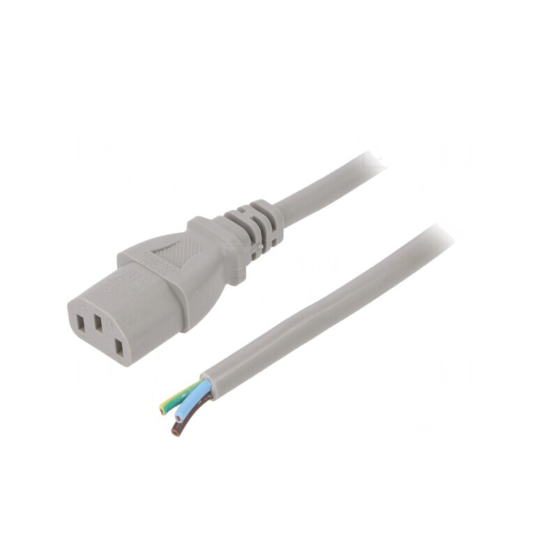 Cablu Alimentare IEC C13 10A 250V 5m Gri | Electronic-mag.ro | Componente Electronice