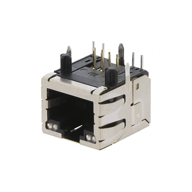 Soclu RJ45 cu LED aurit 8p8c THT | Electronic-mag.ro | Componente Electronice Soclu RJ45 cu LED aurit 8p8c THT | Electronic-mag.ro | Componente Electronice