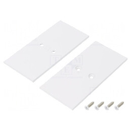 Obturator Alb pentru LED Profile 2 Bucăți Oțel 33x69 mm | Electronic-mag.ro | Componente Electronice