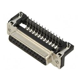Conector D-Sub 25 Pin Soclu 90° THT M3 | Electronic-mag.ro | Componente Electronice