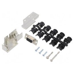 Mufă D-Sub 15 PIN 90° Neagră pentru Cablu | Electronic-mag.ro | Componente Electronice