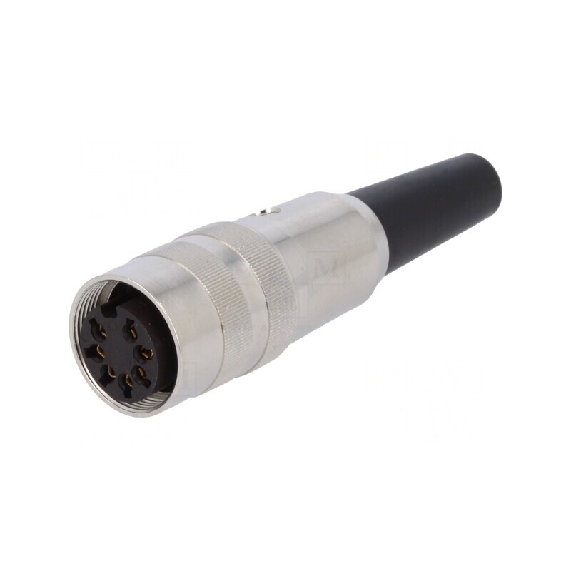 Conector M16 Mufă Mamă 7 Pin 5A 60V Drept pentru Cablu | Electronic-mag.ro | Componente Electronice