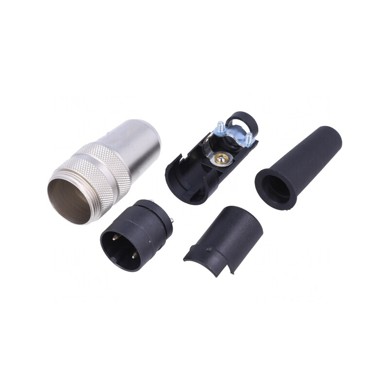 Mufă Conector M16 2 PIN Argintat 7A IP40 | Electronic-mag.ro | Componente Electronice