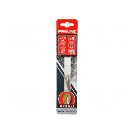 Burghiu Metal 1,5mm HSS-Co 5 Buc. | Electronic-mag.ro | Componente Electronice