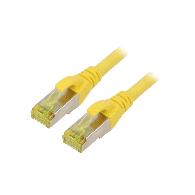Patch Cord S/FTP Cat 6a Galben 5m LSZH | Electronic-mag.ro | Componente Electronice