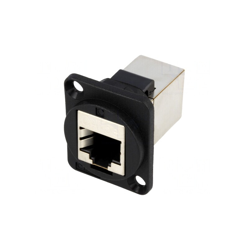 Adaptor FT Cat 5e Ecranat 8p8c Plastic | Electronic-mag.ro | Componente Electronice