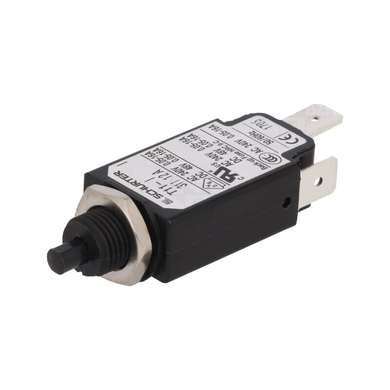 Întrerupător de Supracurent 12A 240VAC 48VDC SPST | Electronic-mag.ro | Componente Electronice