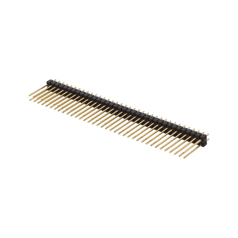 Şir pini 2x36 aurit 2,54mm THT | Electronic-mag.ro | Componente Electronice