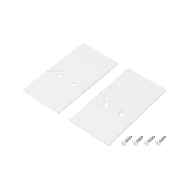 Set 2 Obturatoare Albe pentru Profil LED, Oțel 33.4x62.3x2mm | Electronic-mag.ro | Componente Electronice