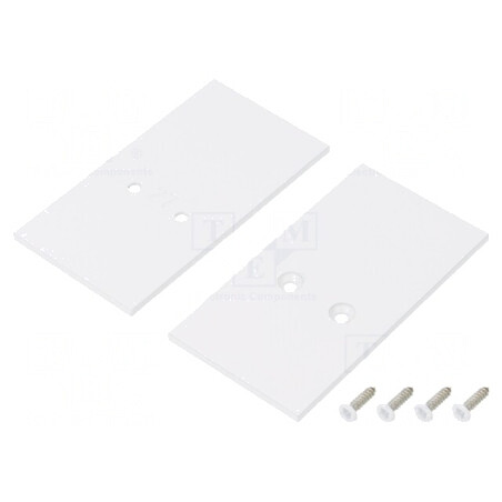 Set 2 Obturatoare Albe pentru Profil LED, Oțel 33.4x62.3x2mm | Electronic-mag.ro | Componente Electronice