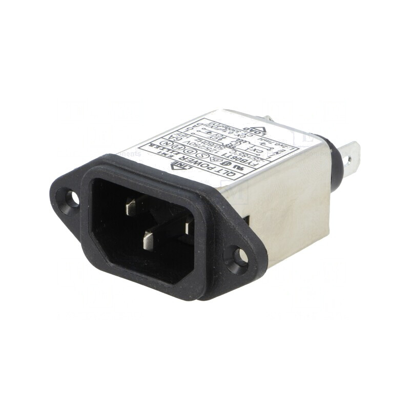 Conector Alimentare AC Tată 6A 250V IEC 60320 | Electronic-mag.ro | Componente Electronice