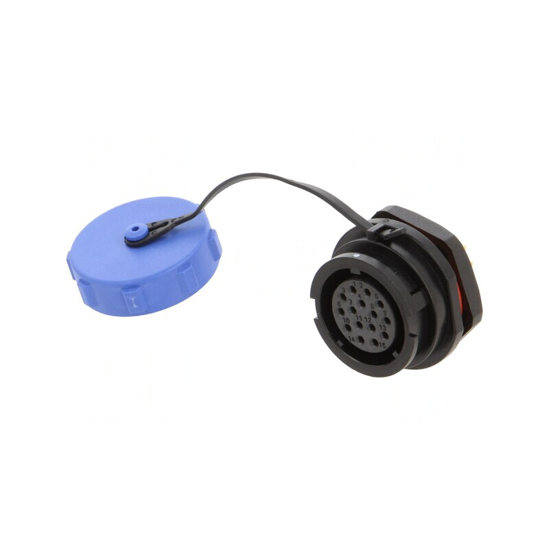 Soclu SY21 mamă 15 PIN IP67 lipire | Electronic-mag.ro | Componente Electronice