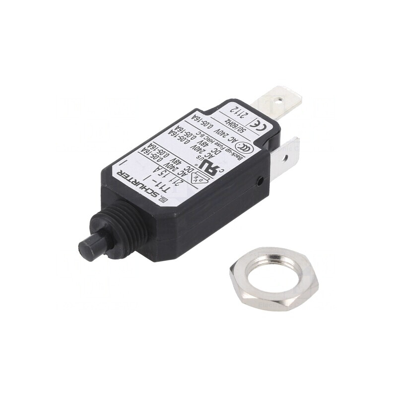 Întrerupător de Supracurent 15A SPST 240VAC 48VDC | Electronic-mag.ro | Componente Electronice