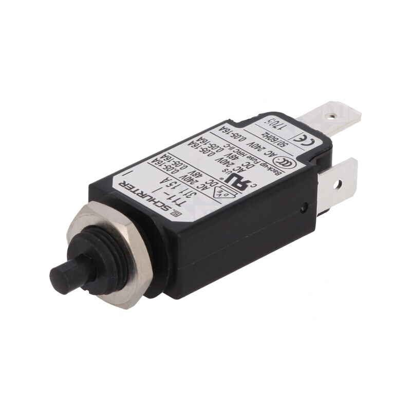 Întrerupător de Supracurent 15A SPST 240VAC 48VDC | Electronic-mag.ro | Componente Electronice
