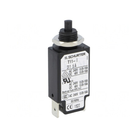 Întrerupător de Supracurent 240VAC 48VDC 5A SPST Poli 1 | Electronic-mag.ro | Componente Electronice