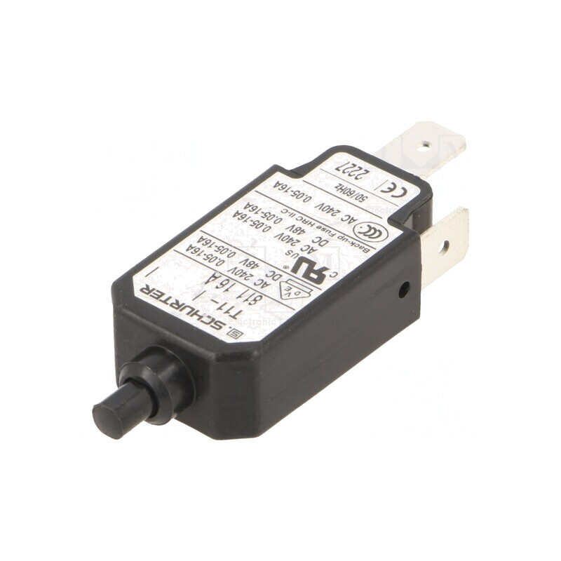Întrerupător Supracurent 16A 240VAC 48VDC SPST MCB | Electronic-mag.ro | Componente Electronice