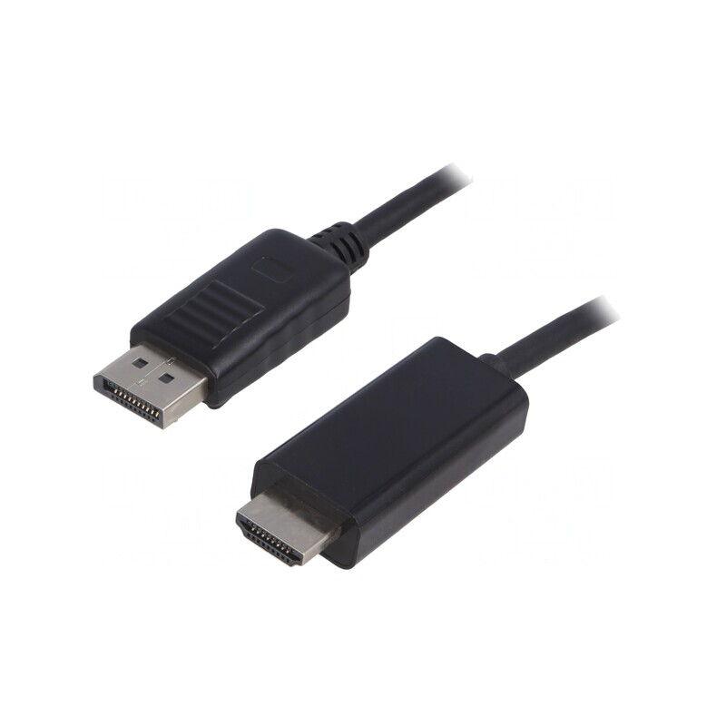 Cablu DisplayPort la HDMI 1m Negru | Electronic-mag.ro | Componente Electronice