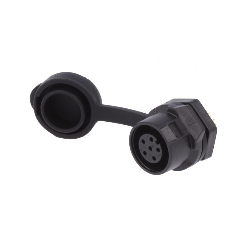 Conector Circular Mamă 6 PIN Aurit 5A | Electronic-mag.ro | Componente Electronice
