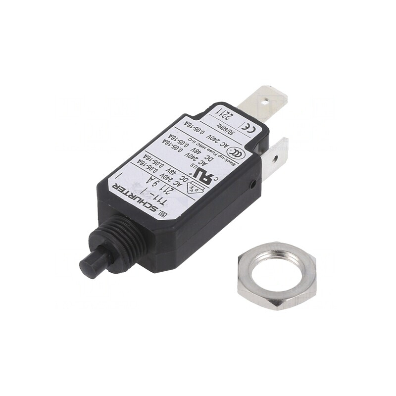 Întrerupător de Supracurent 240VAC 48VDC 9A SPST Poli 1 | Electronic-mag.ro | Componente Electronice