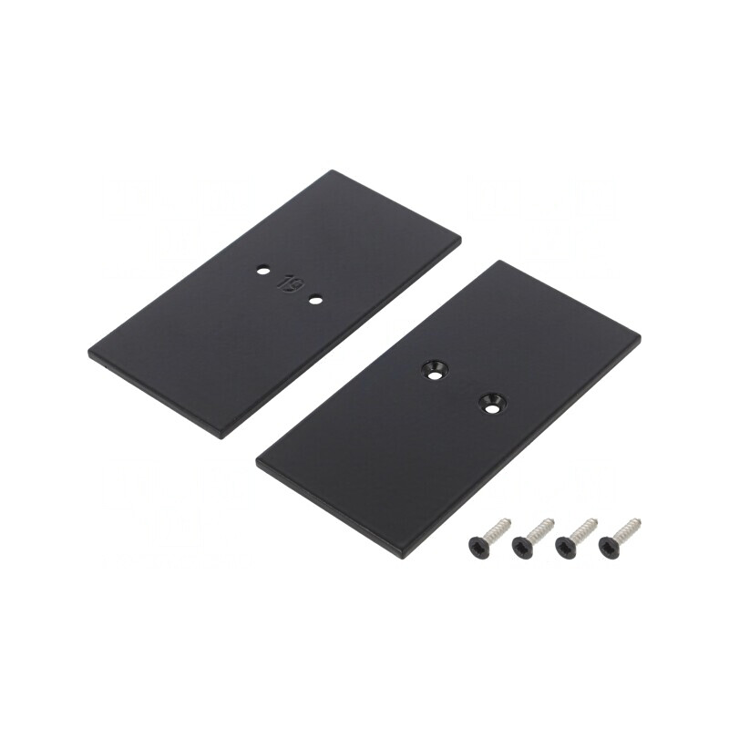 Obturator negru pentru profil LED 33,4x67,5mm - 2 buc. | Electronic-mag.ro | Componente Electronice