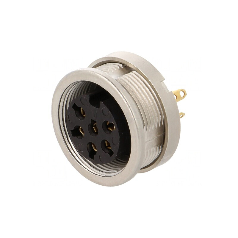 Conector M16 Mamă 6 PIN 5A 250V IP68 | Electronic-mag.ro | Componente Electronice