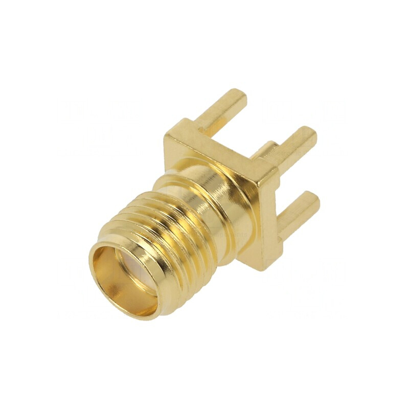 Mufă SMA mamă 50Ω THT aurită pe cablu PTFE | Electronic-mag.ro | Componente Electronice