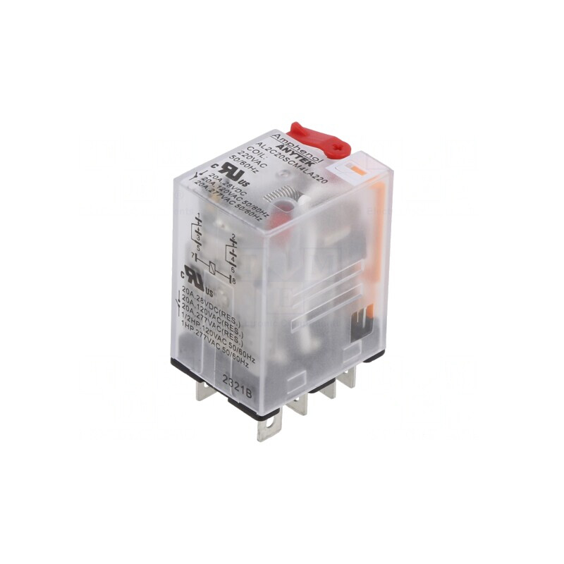 Releu Electromagnetic Industrial DPDT 220V 20A | Electronic-mag.ro | Componente Electronice