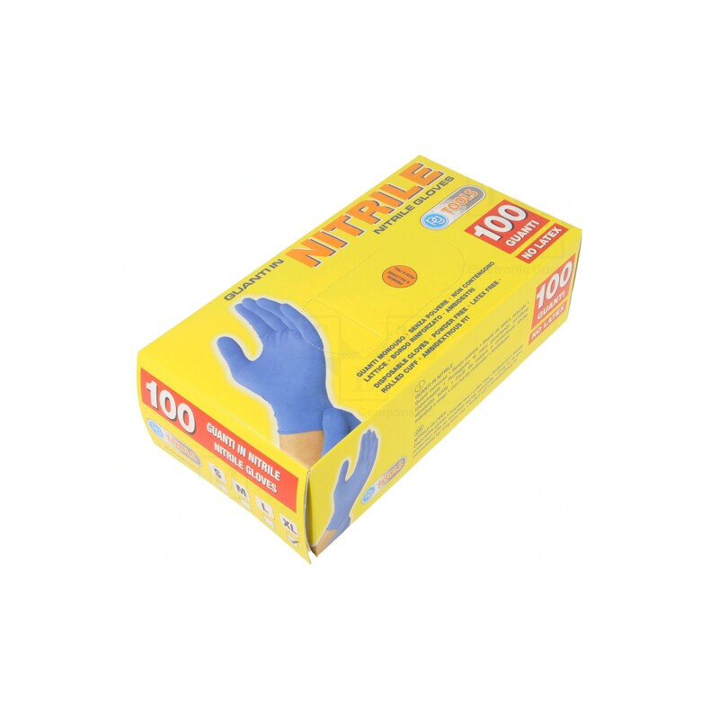 Mănuși Protecție Nitril Albastru XL 100 Bucăți | Electronic-mag.ro | Componente Electronice