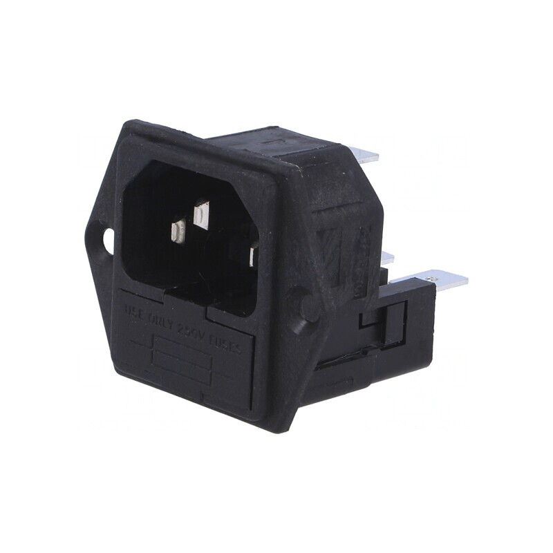 Conector Alimentare AC 10A 250V IEC 60320 | Electronic-mag.ro | Componente Electronice
