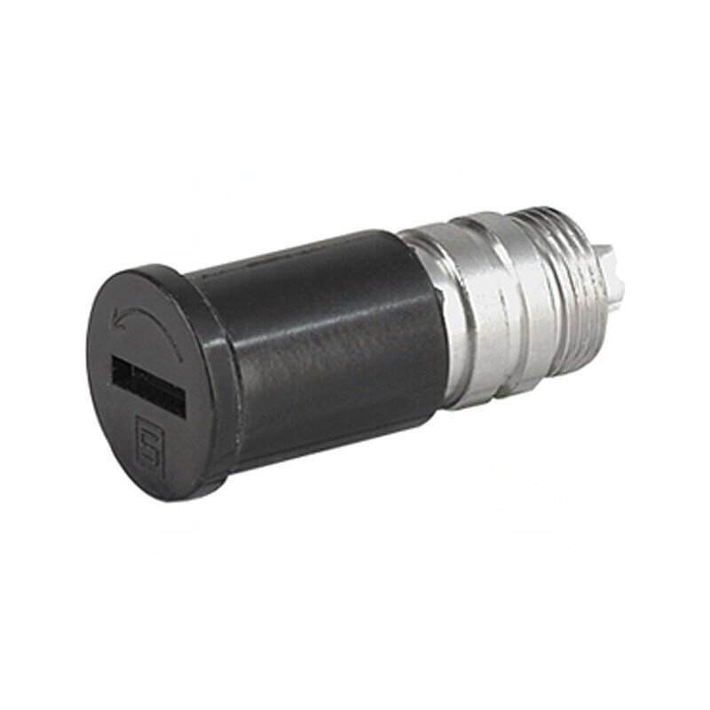 Adaptor Siguranțe Cilindrice 5x20mm 16A Negru 500VAC FUL | Electronic-mag.ro | Componente Electronice
