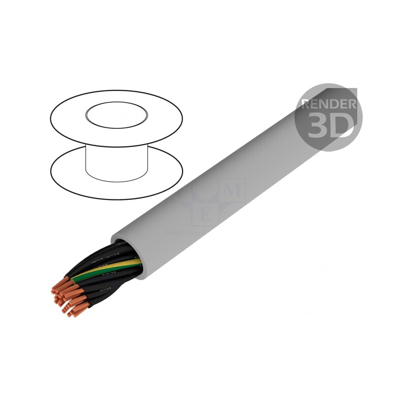 Cablu JZ-500 0.75mm2 Neecranat Gri 300V/500V | Electronic-mag.ro | Componente Electronice