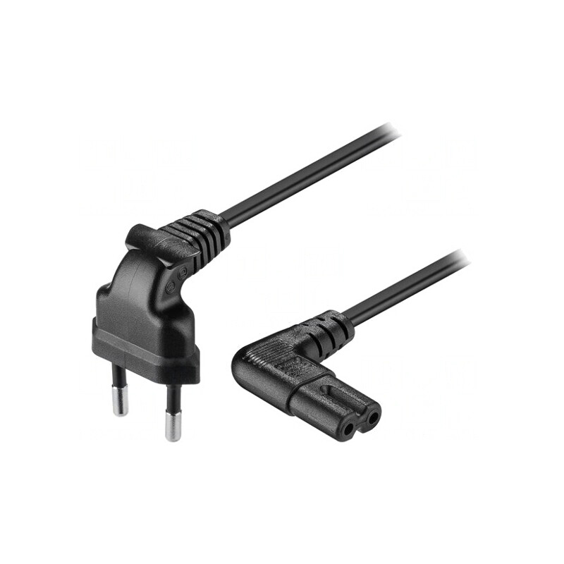 Cablu Alimentare Unghiular 5m CEE 7/16 la IEC C7 | Electronic-mag.ro | Componente Electronice