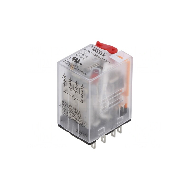 Releu Electromagnetic Industrial 4PDT 220VAC 10A | Electronic-mag.ro | Componente Electronice