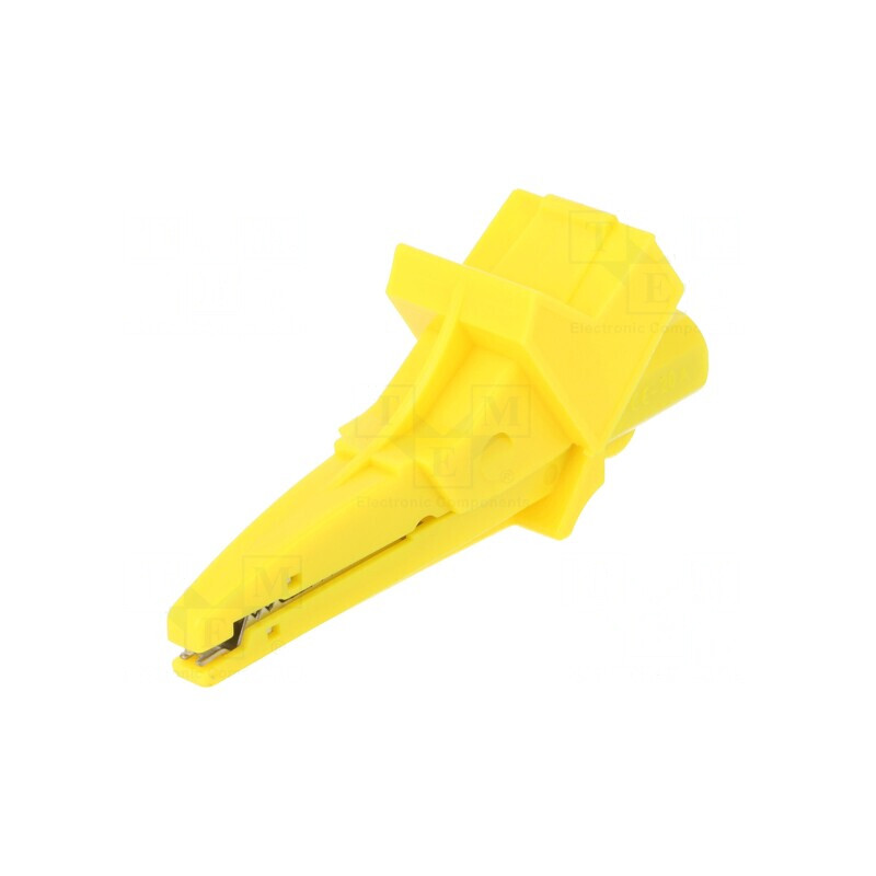 Bornă crocodil galbenă 12A 600VDC 4mm | Electronic-mag.ro | Componente Electronice