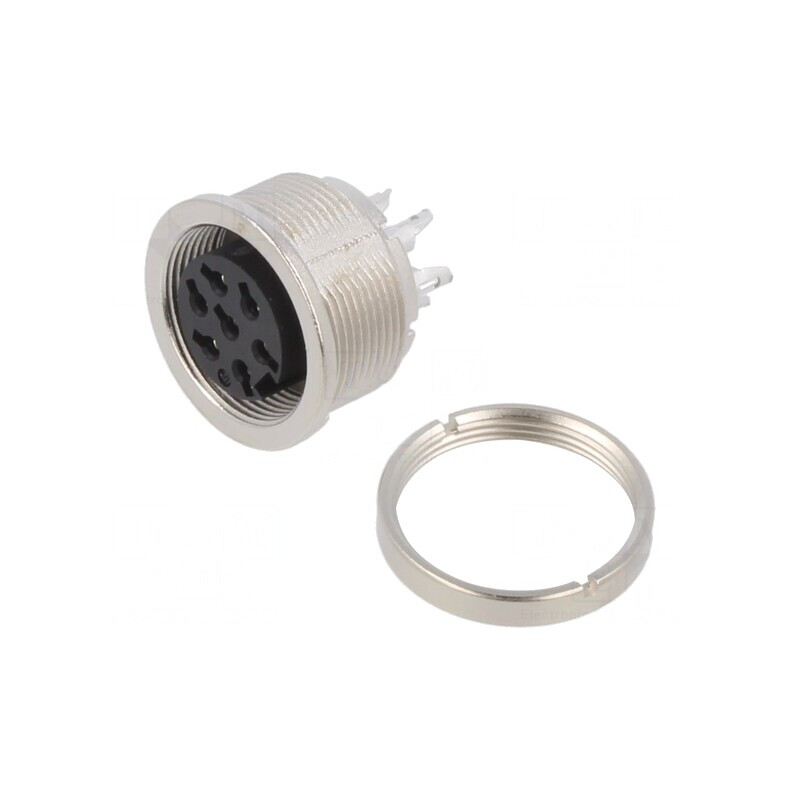 Conector M16 Soclu Mamă 7 PIN 5A 32V IP40 | Electronic-mag.ro | Componente Electronice