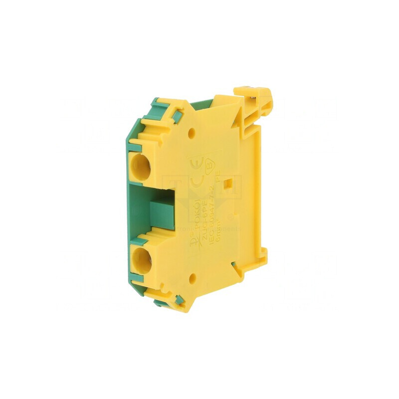Conector Îmbinare Șine 0,5-10mm2 2 Borne Galben-Verde | Electronic-mag.ro | Componente Electronice