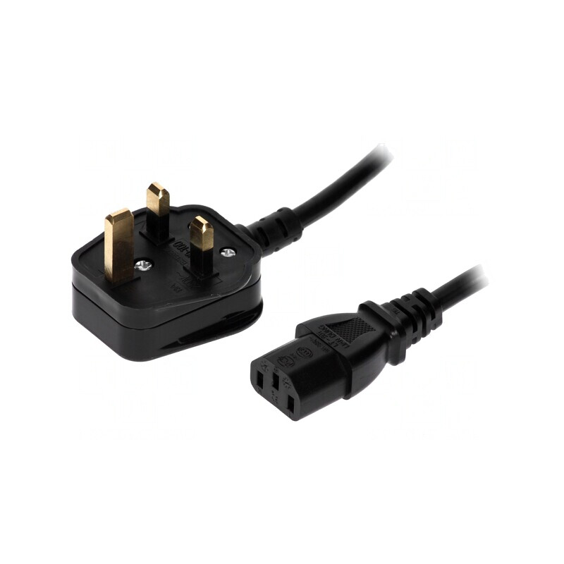 Cablu Alimentare 3m Negru 3x1mm2 3A | Electronic-mag.ro | Componente Electronice