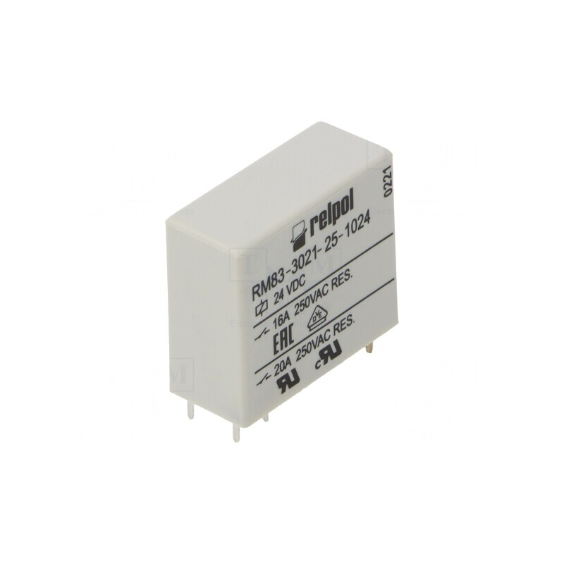 Releu Electromagnetic SPST-NO 24VDC 16A 250VAC | Electronic-mag.ro | Componente Electronice