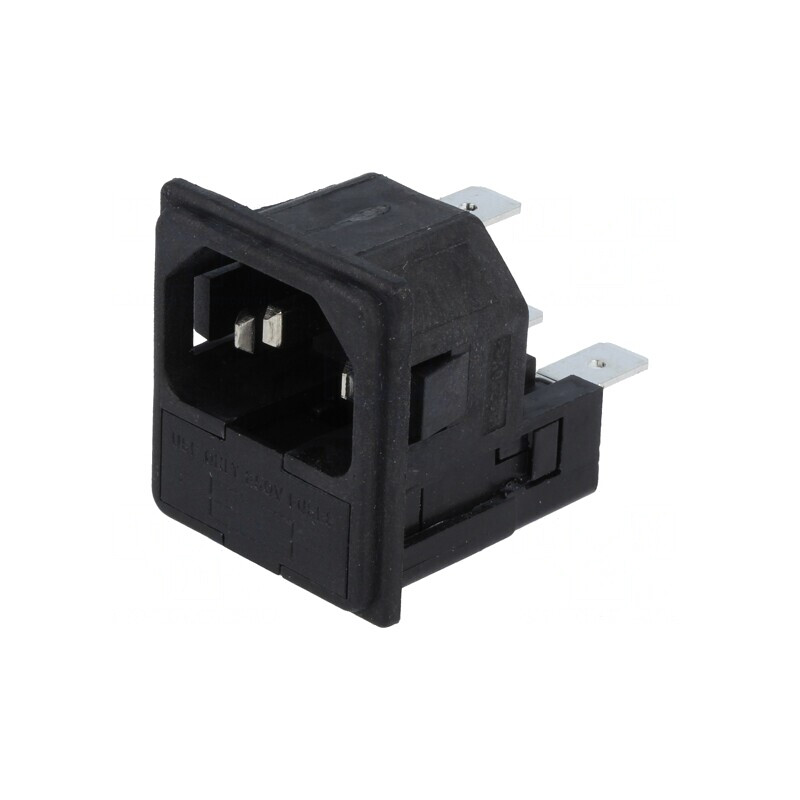 Conector Alimentare AC Soclu Tată 10A 250V | Electronic-mag.ro | Componente Electronice