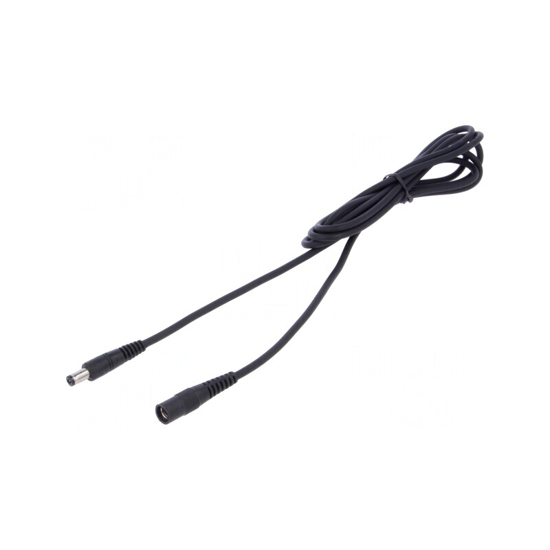 Cablu DC 5,5/2,1 1x1mm² Negru 2m | Electronic-mag.ro | Componente Electronice