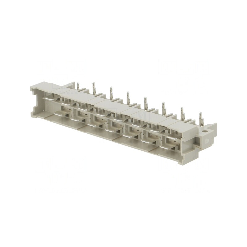 Soclu DIN 41612 tată 15 pini unghi 90° cu împământare | Electronic-mag.ro | Componente Electronice