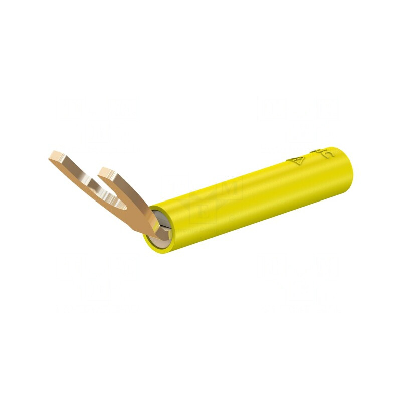 Mufă Furcă Banană 4mm 20A Galbenă | Electronic-mag.ro | Componente Electronice