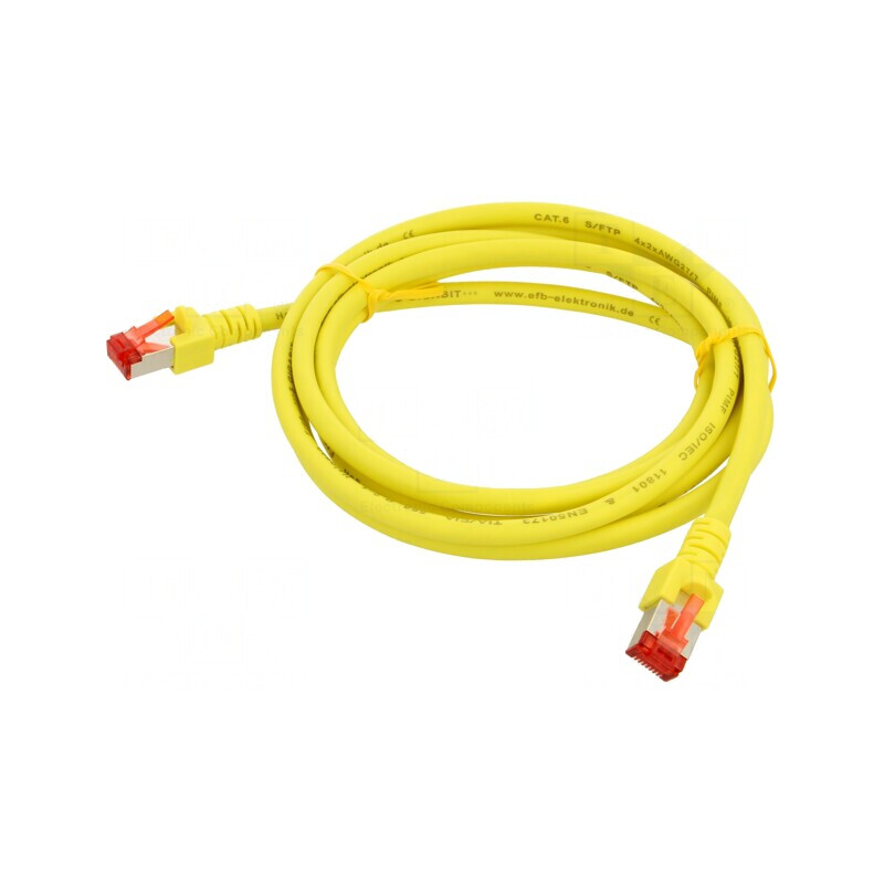 Patch Cord S/FTP Cat6 LSZH Galben 2m | Electronic-mag.ro | Componente Electronice