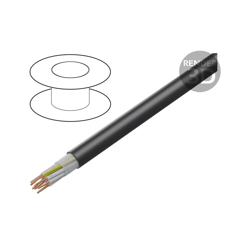 Cablu YKSY 19G1mm2 negru 600V 1kV CPR: Eca | Electronic-mag.ro | Componente Electronice