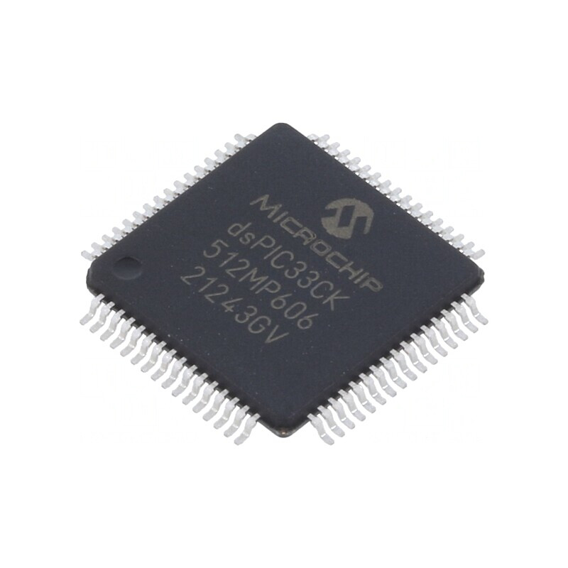 Microcontroler dsPIC 512kB 64kBSRAM TQFP64 0.5mm | Electronic-mag.ro | Componente Electronice