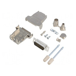 Mufă D-Sub 15 PIN tată cablu neagră | Electronic-mag.ro | Componente Electronice