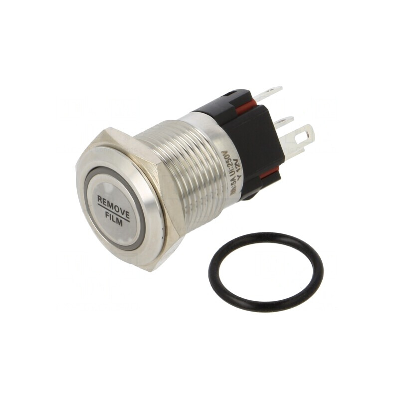 Comutator anti-vandalism galben SPDT 0,5A/220VAC IP40 | Electronic-mag.ro | Componente Electronice
