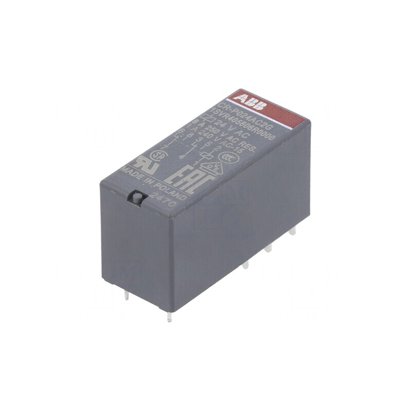 Releu Electromagnetic DPDT 24VAC 8A 250VAC PCB | Electronic-mag.ro | Componente Electronice