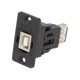 Adaptor USB A la USB B Slim Aurit USB 2.0 Plastic | Electronic-mag.ro | Componente Electronice